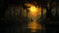 Swamp Sunset: Dark And Intricate Concept Art Of The Congo River