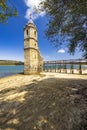 swamped church of San Roque near Villanueva de las Rozas, Cantabria, Spain