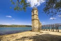 swamped church of San Roque near Villanueva de las Rozas, Cantabria, Spain Royalty Free Stock Photo