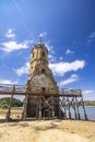 swamped church of San Roque near Villanueva de las Rozas, Cantabria, Spain