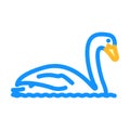 swan bird color icon vector illustration