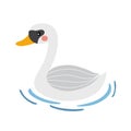 Swan animal cartoon character vector illustration Royalty Free Stock Photo