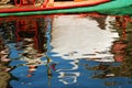 Swan boat reflections Royalty Free Stock Photo