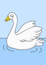 Swan clip art illustrated image