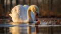 Exploring Swan Feeding Behavior In The Wild With Canon M50