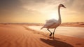 Iconic Imagery: A Swan In The Desert