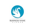 Swan logo design template Royalty Free Stock Photo