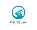 Swan logo design template