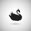 Swan logo design, vector bird illustration Royalty Free Stock Photo