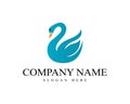 Swan logo template illistration design Royalty Free Stock Photo