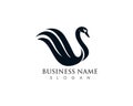 Swan logo Template vector Royalty Free Stock Photo