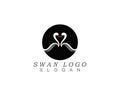 Swan logo Template vector illustration design.