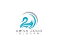 Swan logo Template vector illustration design.