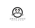 Swan logo Template vector illustration design.