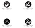 Swan logo Template vector illustration design.