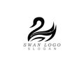 Swan logo Template vector illustration design.