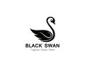 Swan logo Template vector illustration design Royalty Free Stock Photo