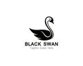 Swan logo Template vector illustration design Royalty Free Stock Photo