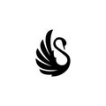 Swan logo Template vector illustration design Royalty Free Stock Photo
