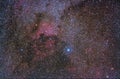 Swan nebulae regione, nearby the star Deneb