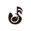 swan note song logo vector, Swan Note studio logo inspiration. for music studio