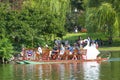 Swan Paddle boat in Public Garden in Boston, USA