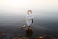 a swan performing the toosie slide in thening sun Royalty Free Stock Photo