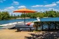 swan pond in Zwickau East Germany