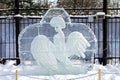 The Swan Princess at the exhibition of ice sculptures