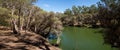 Swan River panorama in Maali Bridge Park, Swan Valley wine region Royalty Free Stock Photo