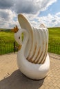 Swan sculpture, well casing, Iurievca, Gagauzja, Republic of Moldova