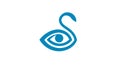 Swan Vision Logo Design Illustration Royalty Free Stock Photo