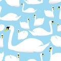 Swan on the watter pattern eps10 Royalty Free Stock Photo