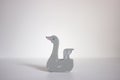 Swan wooden toy  in white background Royalty Free Stock Photo