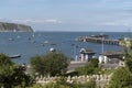 Swanage pier in Dorset England UK