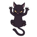 Swank and Disdainful black cat cartoon