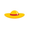 swanky Hat icon in flat style Royalty Free Stock Photo