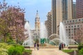 Swann Memorial Fountain With City Hall In The Background