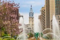 Swann Memorial Fountain With City Hall In The Background Royalty Free Stock Photo