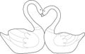 Swans in love Royalty Free Stock Photo