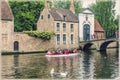 Bruges, Belgium. The swan place near beguinage