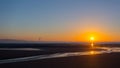 Swansea beach sunrise Royalty Free Stock Photo