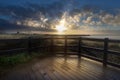 Swansea boardwalk sunrise Royalty Free Stock Photo