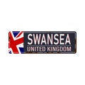 Swansea , United Kingdom , road sign vector illustration, road table