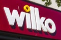 Wilko logo advertising sign