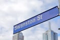 Swanston street sign Melbourne Australia Royalty Free Stock Photo