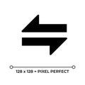 Swap arrow black glyph icon Royalty Free Stock Photo