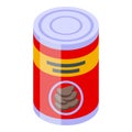 Swap tin can icon isometric vector. Barter evolution Royalty Free Stock Photo