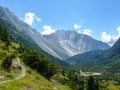 Swargadwari Danda mountain from Upper Pisang, Nepal Royalty Free Stock Photo