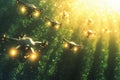 Drone Swarm Flying in Formation Over Green Field